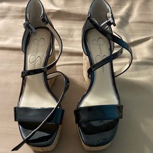 Jessica Simpson platform chunky heel sandal with cork bottom NEW size 5